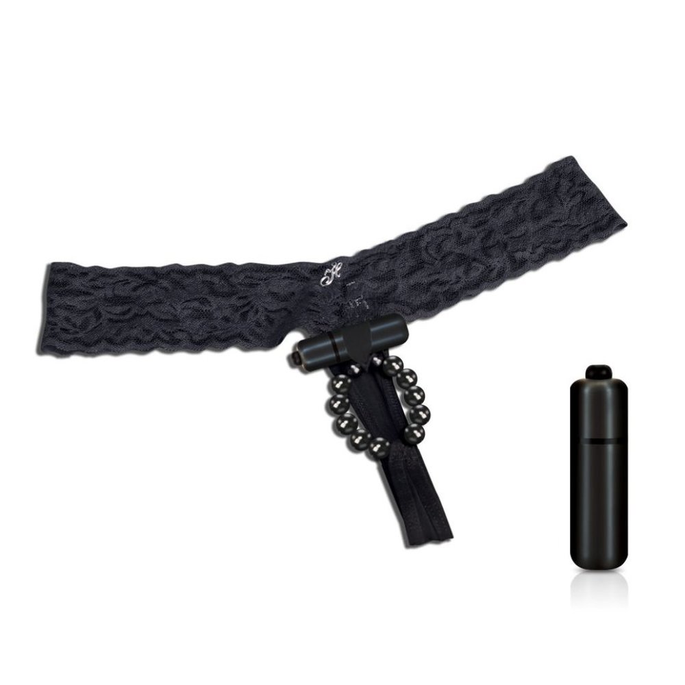 Hustler Lingerie Lace  Beads Thong W/ Suprised - Picture 3 of 4